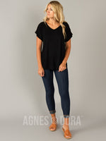 Agnes & Dora™ Love Top Cold Shoulder Black