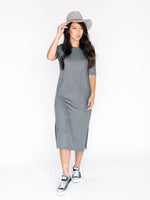 Agnes & Dora™ Lee Dress Dark Grey Baby French Terry