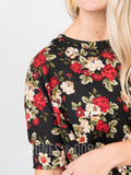 Agnes & Dora™ Boxy Sweater Tee Red Floral