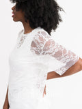 Agnes & Dora™ Mesh Tee Ivory Lace