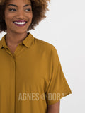 Agnes & Dora™ Dolman Top Button Down Wheat