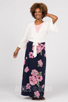 Agnes & Dora™ Essential Maxi Skirt Graphic Peony Print