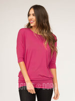 Agnes & Dora™ Dolman Tunic Modal Plum