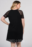 Agnes & Dora™ Lace Raglan Dress Black