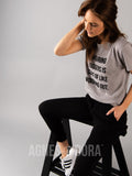 Agnes & Dora™ Graphic Tee Cement "Wearing joggers is sort of like working out"