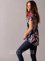 Agnes & Dora™ Everyday Tee Navy/Rose Floral