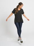 Agnes & Dora™ Love Top Pin Stripe B&W