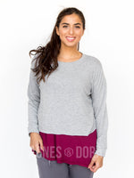 Agnes & Dora™ Pullover Sweater Heather Grey