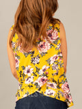 Agnes & Dora™ Crossover Tank Yellow/Lilac Floral