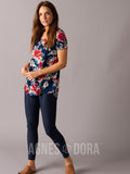 Agnes & Dora™ Everyday Tee Navy/Rose Floral