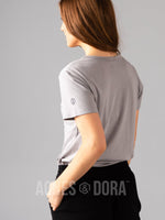 Agnes & Dora™ Graphic Tee Cement "Wearing joggers is sort of like working out"