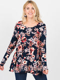 Agnes & Dora™ Muse Top Long Sleeve Navy 9 Floral