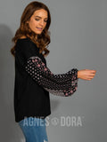 Agnes & Dora™ Chelsea Top Black with Black Boho