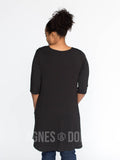 Agnes & Dora™ 3/4 Swing Tunic Modal Black