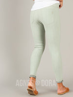 Agnes & Dora™ Knit Jeggings in Bleached Denim (reenforced elastic waistband)