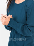 Agnes & Dora™ Blouson Tee Long Sleeve Teal