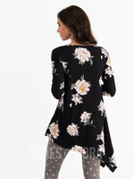 Agnes & Dora™ Asymmetrical Tunic Baby Suede Black Yellow Floral