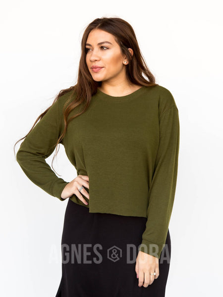 Agnes & Dora™ Pullover Sweater Olive