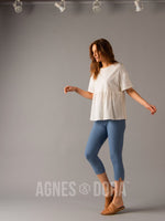 Agnes & Dora™ Pixie Crop Light Knit Denim