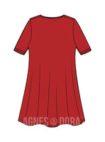 Agnes & Dora™ Limitless Button Tunic Hot Pepper