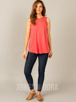 Agnes & Dora™ Eyelet Essential Tank Coral