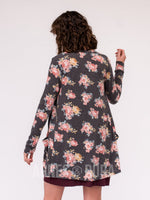 Agnes & Dora™ Essential Cardigan In Navy Floral