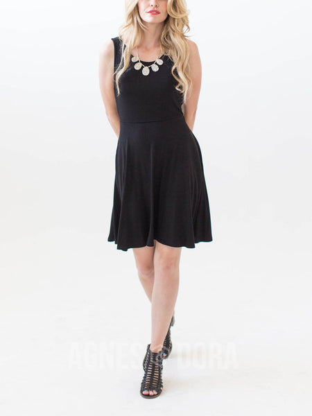 Agnes & Dora™ Fit & Flare Dress Black