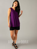 Agnes & Dora™ Essential Tank - V-Neck Plum