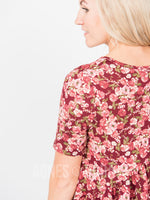 Agnes & Dora™ Muse Top Burgundy Floral