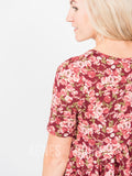 Agnes & Dora™ Muse Top Burgundy Floral