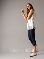 Agnes & Dora™ Pixie Crop Dark Knit Denim