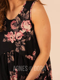 Agnes & Dora™ Sleeveless Muse Black/Blush Floral