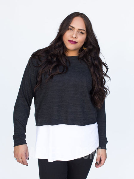 Agnes & Dora™ Pullover Black Two Tone