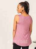 Agnes & Dora™ Essential Tank V-Neck Mauve