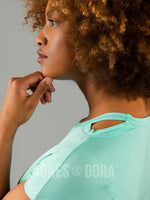 Agnes & Dora™ Cut Out Neckline Tee Mint