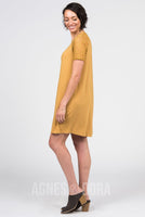 Agnes & Dora™ Lace Raglan Dress Deep Gold