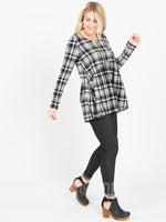 Agnes & Dora™ Muse Top Long Sleeve Black 1 Plaid