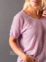 Agnes & Dora™ Canyon Top Lavender Stripe