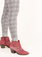 Agnes & Dora™ Knit Jegging Houndstooth - Tonal Gray (reenforced elastic waistband)