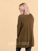 Agnes & Dora™ Boyfriend Cardigan Olive