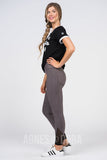 Agnes & Dora™ Knit Jegging Mesh Charcoal