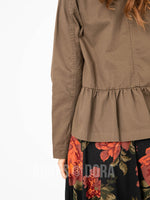 Agnes & Dora™ Peplum Jacket Olive