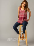 Agnes & Dora™ Essential Tank Ruby/Ivory Boho