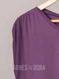 Agnes & Dora™ Gathered Shoulder Top Plum