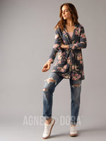 Agnes & Dora™ Essential Cardigan Classic Floral Navy