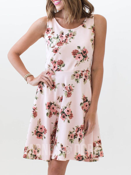 Agnes & Dora™ Fit & Flare Dress Garden Flowers Soiree Ivory