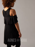 Agnes & Dora™ Cold Shoulder Tunic Black